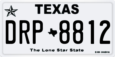 TX license plate DRP8812