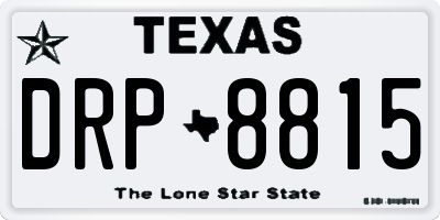 TX license plate DRP8815