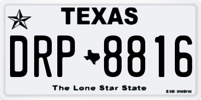 TX license plate DRP8816