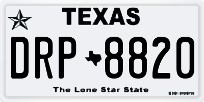 TX license plate DRP8820