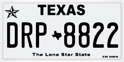 TX license plate DRP8822