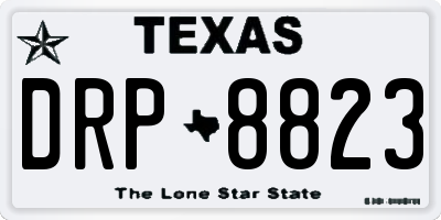 TX license plate DRP8823