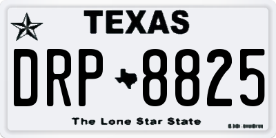 TX license plate DRP8825