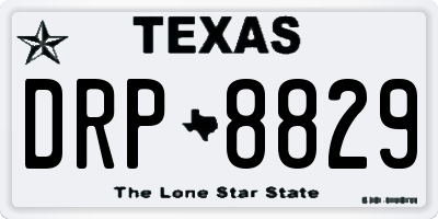 TX license plate DRP8829