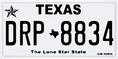 TX license plate DRP8834