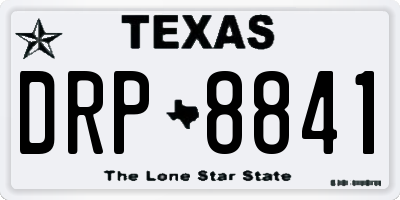 TX license plate DRP8841