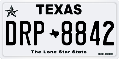 TX license plate DRP8842