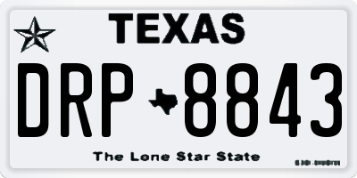 TX license plate DRP8843