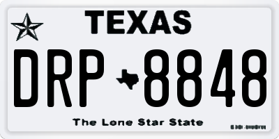 TX license plate DRP8848