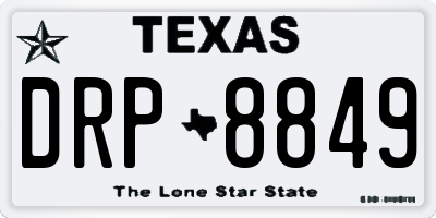 TX license plate DRP8849
