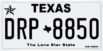 TX license plate DRP8850