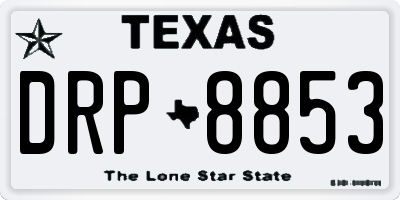TX license plate DRP8853