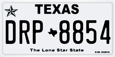 TX license plate DRP8854