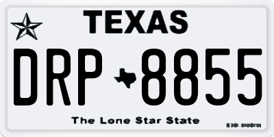 TX license plate DRP8855