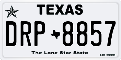 TX license plate DRP8857