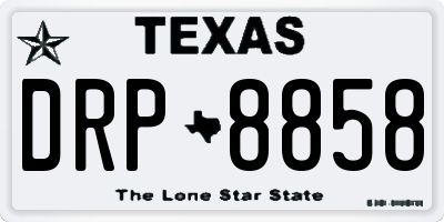 TX license plate DRP8858
