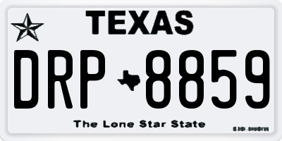 TX license plate DRP8859