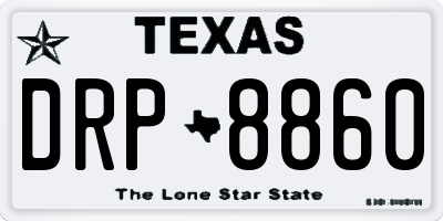 TX license plate DRP8860