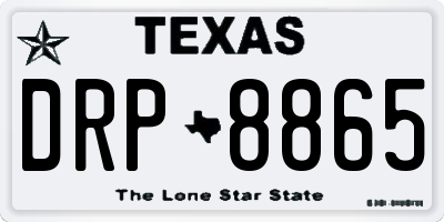 TX license plate DRP8865
