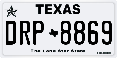 TX license plate DRP8869