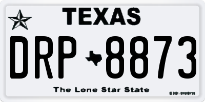 TX license plate DRP8873