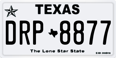 TX license plate DRP8877