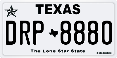 TX license plate DRP8880