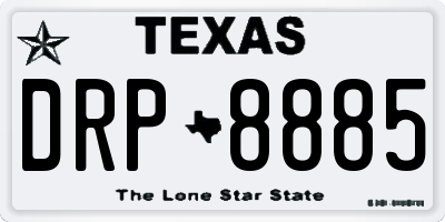 TX license plate DRP8885