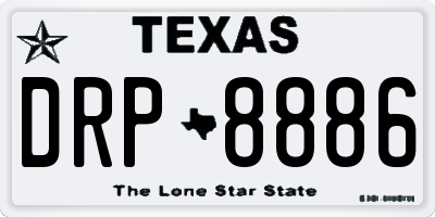 TX license plate DRP8886