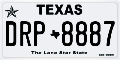 TX license plate DRP8887