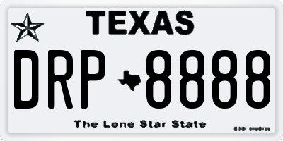 TX license plate DRP8888