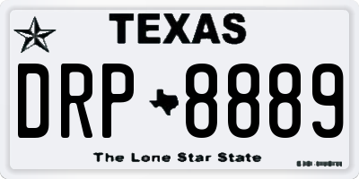 TX license plate DRP8889