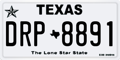TX license plate DRP8891