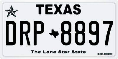TX license plate DRP8897