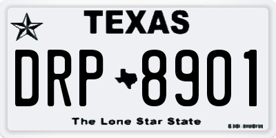 TX license plate DRP8901
