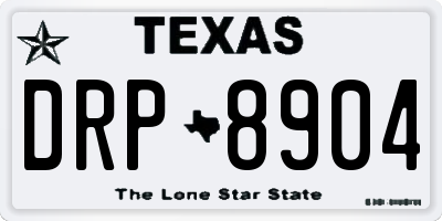 TX license plate DRP8904