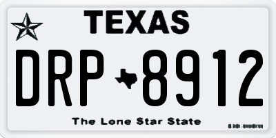 TX license plate DRP8912