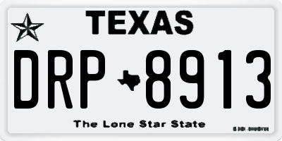 TX license plate DRP8913