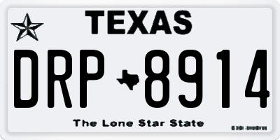 TX license plate DRP8914