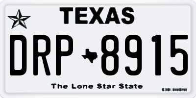 TX license plate DRP8915