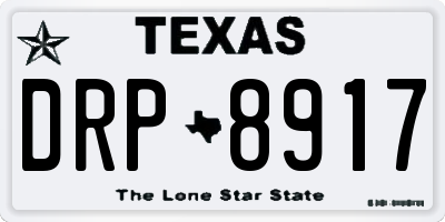 TX license plate DRP8917