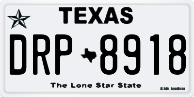 TX license plate DRP8918