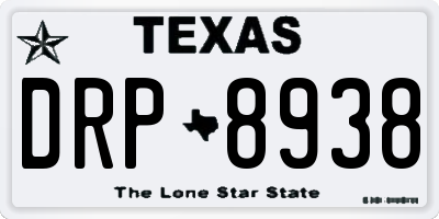 TX license plate DRP8938