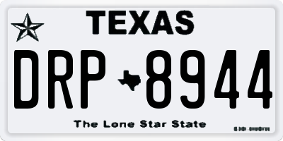 TX license plate DRP8944
