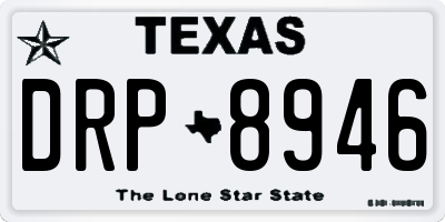 TX license plate DRP8946