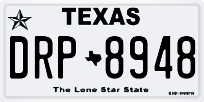 TX license plate DRP8948