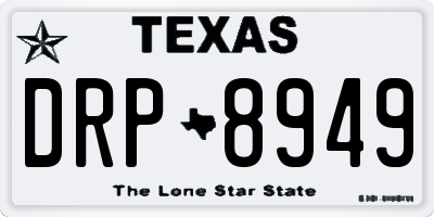 TX license plate DRP8949