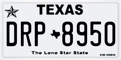 TX license plate DRP8950