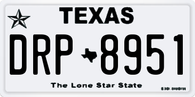 TX license plate DRP8951