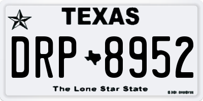 TX license plate DRP8952
